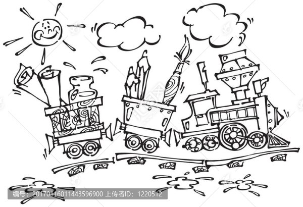 用鉛筆和brushes_black嬰兒車