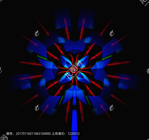 深藍(lán)色花。