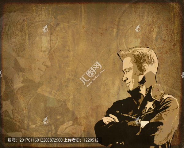 垃圾背景與微笑的人