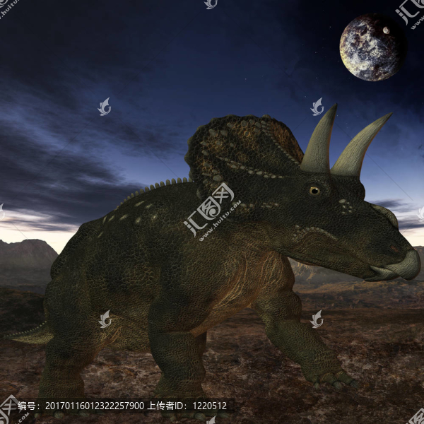 diceratops-3d恐龍