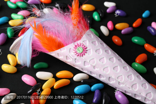 羽毛五彩紙屑