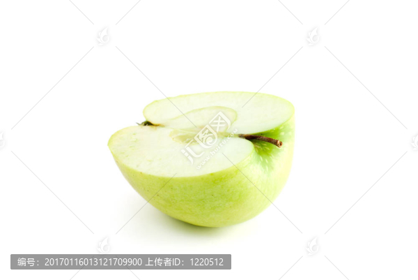 半個綠色的蘋果