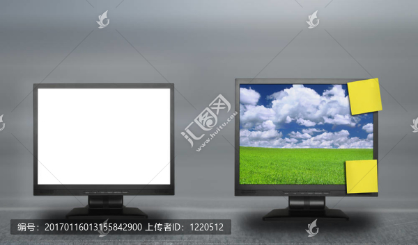 針對抽象背景的兩個(gè)液晶屏幕