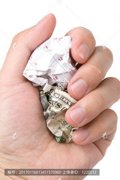 日歷紙球和美元