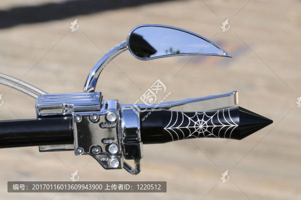 一個(gè)motorbycle車(chē)把細(xì)節(jié)