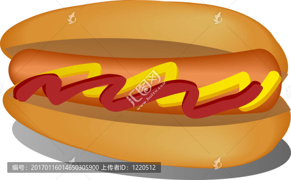 熱狗的插圖