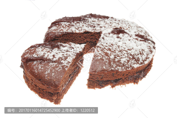 切巧克力海綿蛋糕