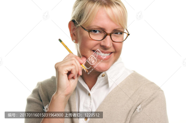 金發(fā)女人與Pencil