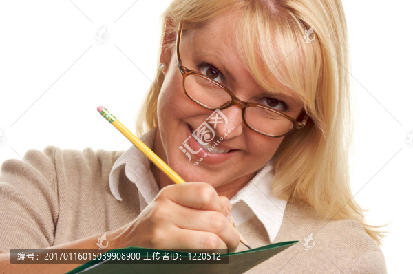 漂亮的女孩和Pencil