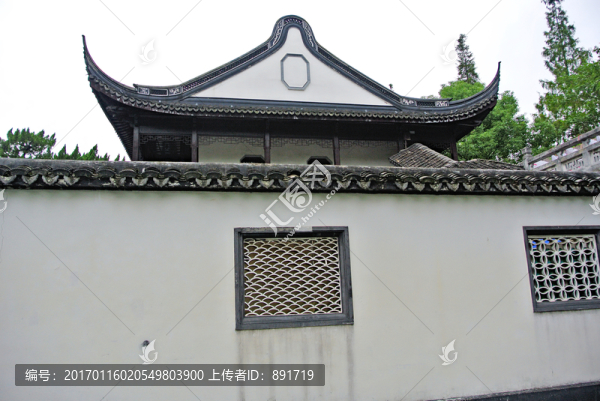 瓦當(dāng),圍墻,月亮門,青瓦圍墻