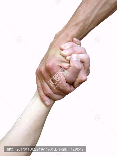 手在一只手上