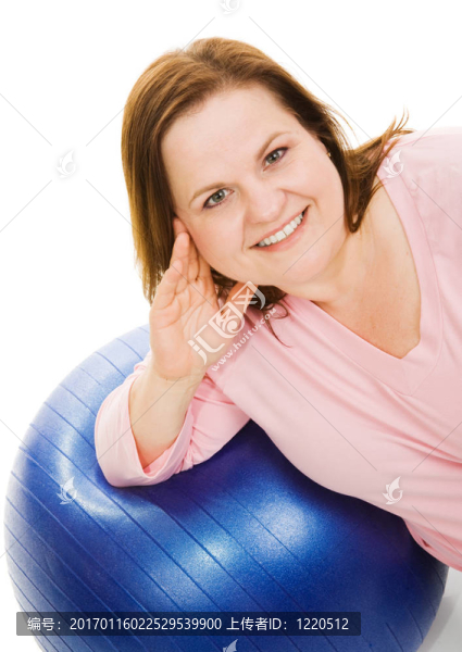 Pilates,Ball美麗的女人