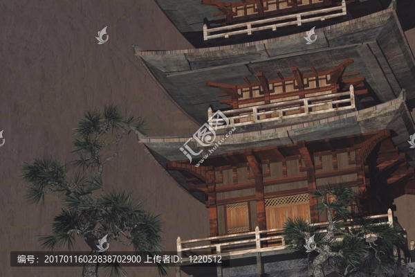 山上的佛教寺廟