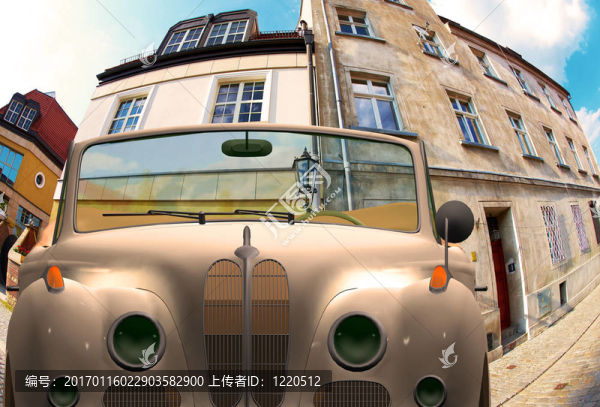 城市的老式車