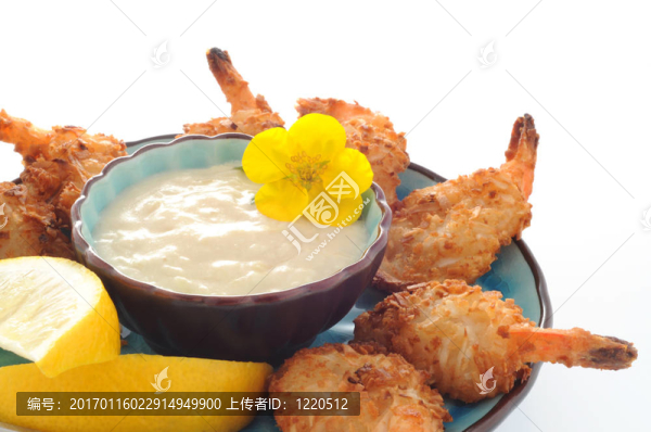 美味的椰子蝦