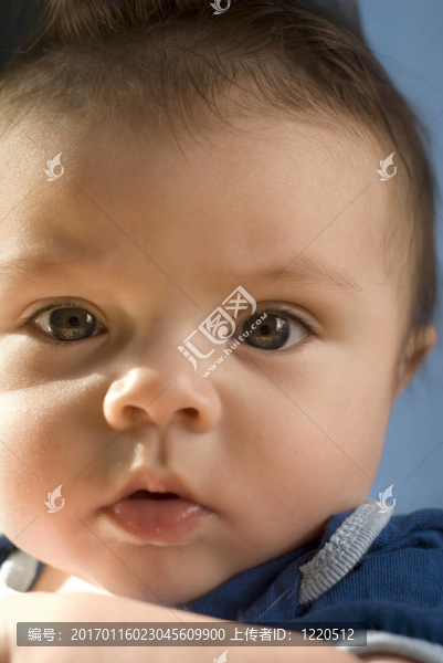 6個月肖像-非常淺的自由度，專注于左眼