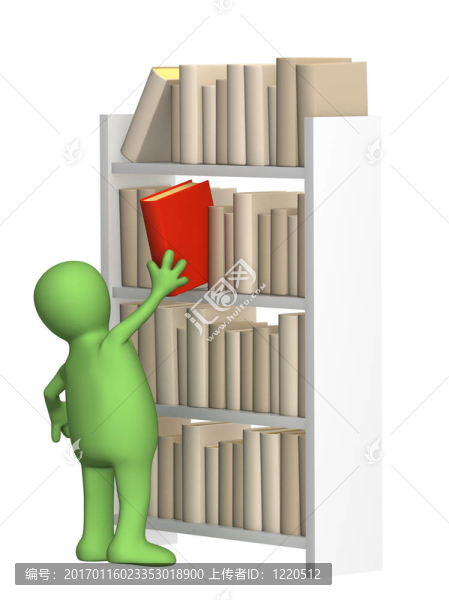 木偶從書架上得到的書