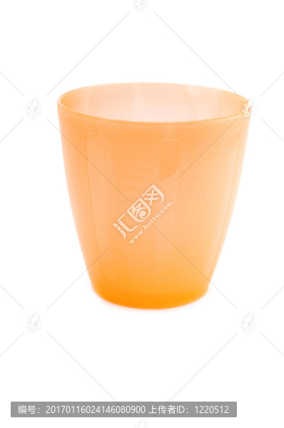 橙色的塑料杯