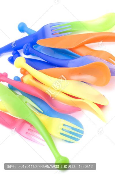塑料廚房用具的特寫