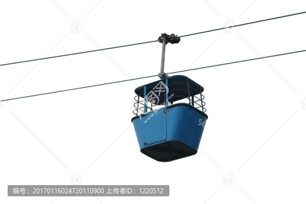 電纜隔離藍色纜車