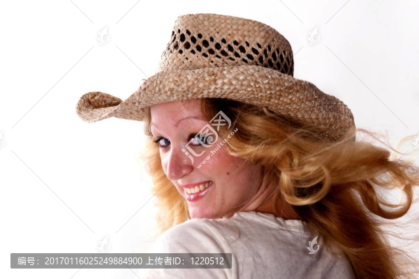 戴帽子的性感女人