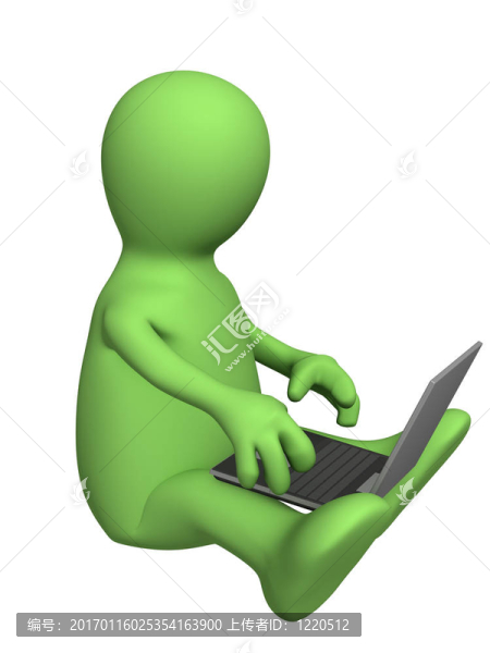 3D木偶與筆記本