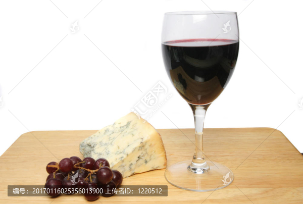 葡萄酒奶酪和葡萄