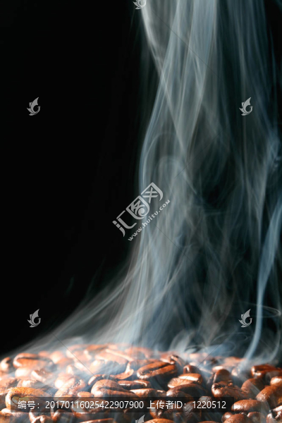咖啡在煙霧