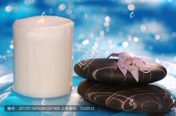 溫泉石與蠟燭