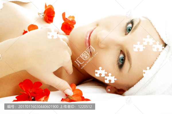紅花瓣溫泉拼圖