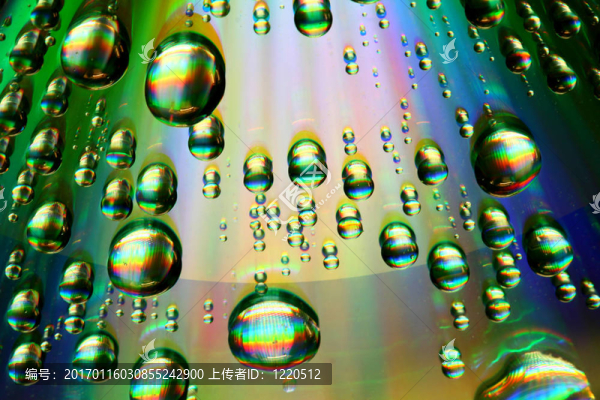 五彩的水滴