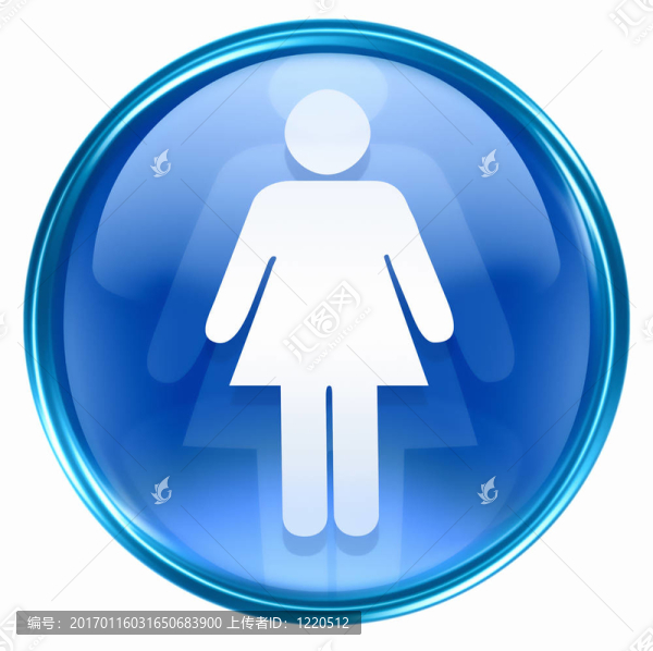 女人圖標藍色