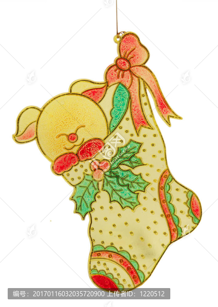 小狗在襪子裝飾