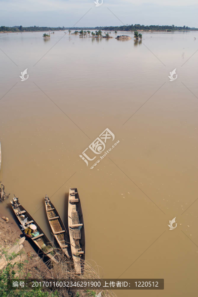 湄公河和船