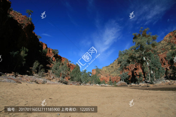 干涸的河床-奧米斯頓峽谷；澳大利亞