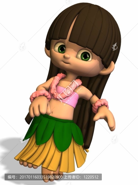 草裙舞女孩