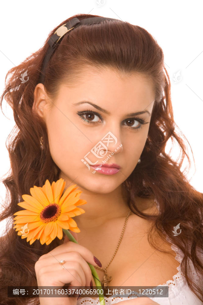 女人與花