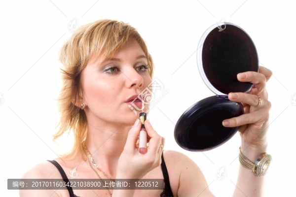 美麗的女人化妝