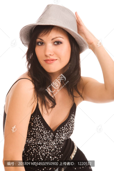 戴銀帽子的女人