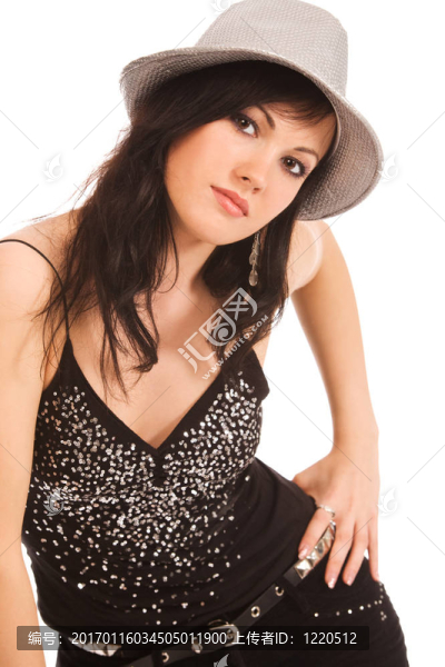 戴銀帽子的女人
