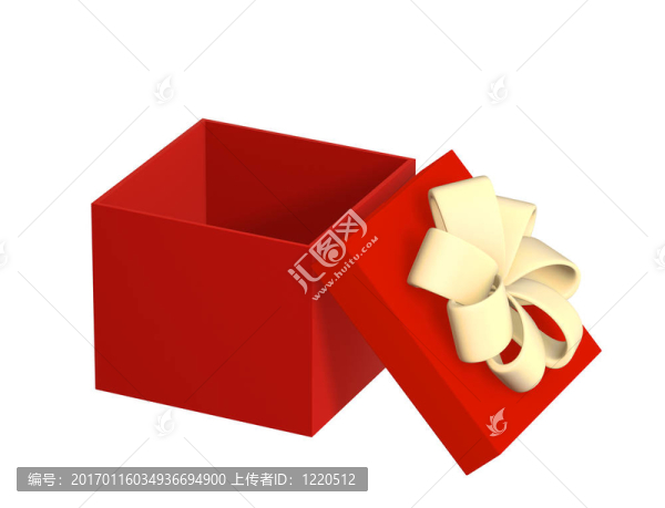 打開(kāi)禮品3D盒子紅色