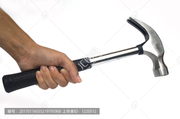 手上拿著錘子