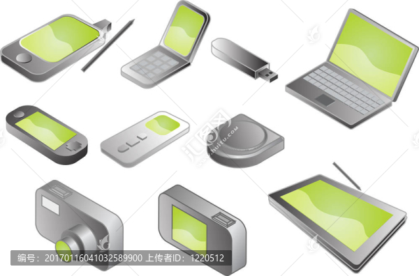 各種電子產(chǎn)品；插圖