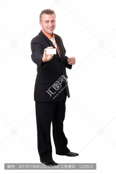 年輕商人帶名片