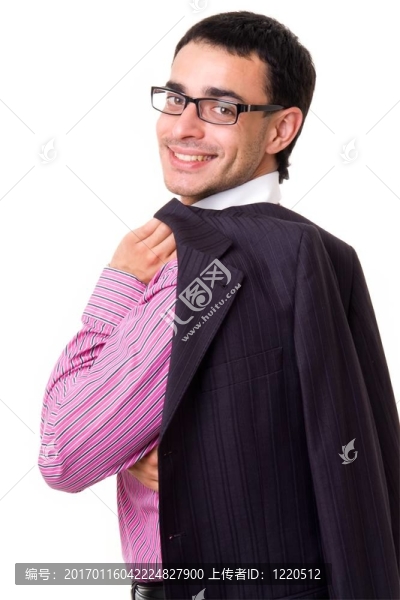 面帶眼鏡的微笑的男人
