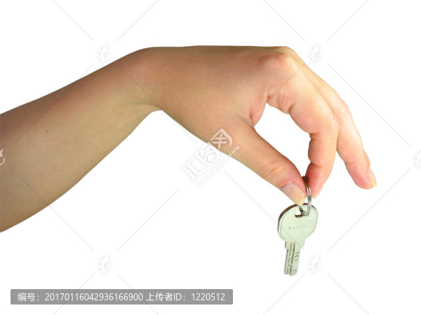 女人手給的重點隔離在白色背景