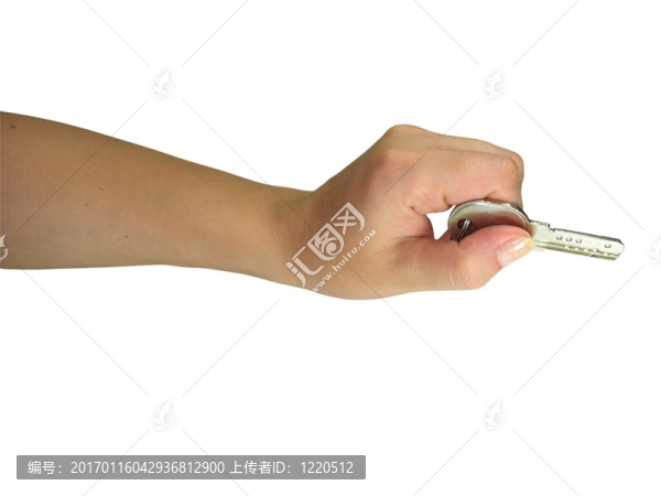 女人手給的重點隔離在白色背景