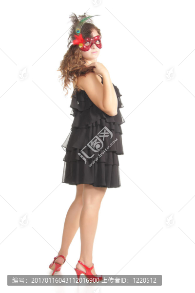 穿紅色面具的女孩