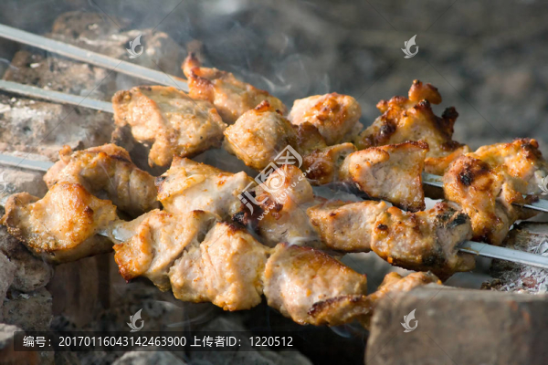 熱的烤羊肉串2-匯圖網(wǎng) www.fosd68.com 熱的烤羊肉串2