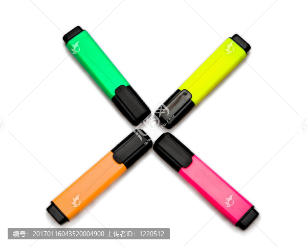 白色背景上的一些色彩鮮艷的辦公標(biāo)志